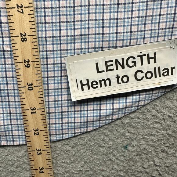 Peter Millar Crown Eddings Sport Button Down Plaid Shirt Mens 2XL Long Sleeve - Picture 5 of 10